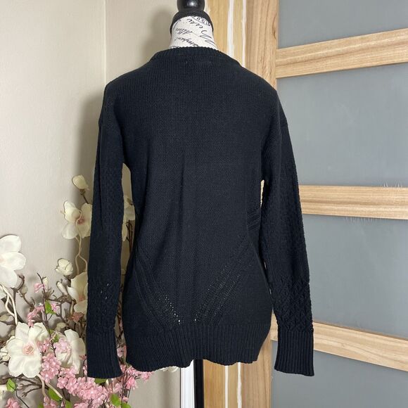 Maurices Women's Sweater Small Knit Black Long Sleeve Top - Picture 5 of 7